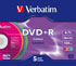 Verbatim DVDR 16x 4,7 GB/120 min 5-pack slim case AZO färgade Verbatim DVDR 16x 4,7 GB/120 min 5-pack slim case AZO färgade