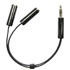 Deltaco ljudadapter 3,5mm stereo hane till 2x3,5mm stereo hona, 0,1 m, svart Deltaco ljudadapter 3,5mm stereo hane till 2x3,5mm stereo hona, 0,1 m, svart