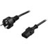 Deltaco, jordad apparatkabel, rak till rak, max 250V/10A, 0,5m, svart Deltaco, jordad apparatkabel, rak till rak, max 250V/10A, 0,5m, svart