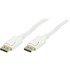 Deltaco displayport monitorkabel, 20-pin ha - ha 0,5m, vit Deltaco displayport monitorkabel, 20-pin ha - ha 0,5m, vit