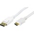 Deltaco displayport till hdmi monitorkabel, 20-pin ha - ha 1m, vit Deltaco displayport till hdmi monitorkabel, 20-pin ha - ha 1m, vit