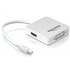 Delock mini displayport till dvi/hdmi/displayport, 0,1, vit Delock mini displayport till dvi/hdmi/displayport, 0,1, vit