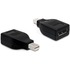 Delock mini displayport till displayport, svart Delock mini displayport till displayport, svart