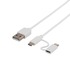 Deltaco USB-synk-/laddarkabel till iPod, iPhone, iPad, MFi, USB Typ A ha - USB Micro B ha och lightning ha, 1m, vit Deltaco USB-synk-/laddarkabel till iPod, iPhone, iPad, MFi, USB Typ A ha - USB Micro B ha och lightning ha, 1m, vit