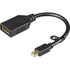 Deltaco mini displayport ha till displayport ho, 0,15m, svart Deltaco mini displayport ha till displayport ho, 0,15m, svart