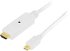 Deltaco mini DisplayPort till HDMI-monitorkabel med ljud, 20-pin ha-19-pin ha, 1m, vit Deltaco mini DisplayPort till HDMI-monitorkabel med ljud, 20-pin ha-19-pin ha, 1m, vit