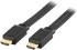 Deltaco HDMI-kabel Flat Svart Guldpläterade kontakter v1.4 1.5m Deltaco HDMI-kabel Flat Svart Guldpläterade kontakter v1.4 1.5m