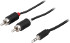 Deltaco ljudkabel, 3,5mm ha - 2xRCA ha 2m, svart Deltaco ljudkabel, 3,5mm ha - 2xRCA ha 2m, svart