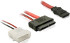 DeLOCK Micro SATA adapterkabel, SATA och ström till Micro SATA ho (772-pin), 0,3m DeLOCK Micro SATA adapterkabel, SATA och ström till Micro SATA ho (772-pin), 0,3m