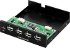 Deltaco Intern 3,5 4-ports USB 2.0 hub, ansluts till USB Typ A port, svart Deltaco Intern 3,5 4-ports USB 2.0 hub, ansluts till USB Typ A port, svart