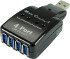 Deltaco USB 3.0 hubb, 4xTyp A portar, mini, svart Deltaco USB 3.0 hubb, 4xTyp A portar, mini, svart