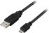 Deltaco USB 2.0 kabel Typ A ha - Typ Micro B ha, 5-pin, för laddning/dataöverföring till mobiltelefoner/PDA, 0,5m, svart Deltaco USB 2.0 kabel Typ A ha - Typ Micro B ha, 5-pin, för laddning/dataöverföring till mobiltelefoner/PDA, 0,5m, svart
