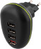 Deltaco väggladdare 230V till 5V USB, 2,1A, 4xUSB-portar, svart Deltaco väggladdare 230V till 5V USB, 2,1A, 4xUSB-portar, svart