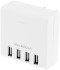 Deltaco väggladdare, 230V till 5V USB, 4,8A, 4xUSB-portar, vit Deltaco väggladdare, 230V till 5V USB, 4,8A, 4xUSB-portar, vit