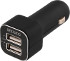 Deltaco billaddare, 3,1A, 2x USB Type A, 12V DC input, svart Deltaco billaddare, 3,1A, 2x USB Type A, 12V DC input, svart