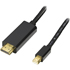Deltaco mini DisplayPort till HDMI-monitorkabel med ljud 1 meter Deltaco mini DisplayPort till HDMI-monitorkabel med ljud 1 meter