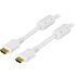 Deltaco HDMI-kabel Vit Guldpläterade kontakter v1.3 0.5m Deltaco HDMI-kabel Vit Guldpläterade kontakter v1.3 0.5m