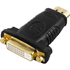 Deltaco HDMI-adapter, HDMI 19-pin hane till DVI-D hona, guldpläterade kontakter Deltaco HDMI-adapter, HDMI 19-pin hane till DVI-D hona, guldpläterade kontakter