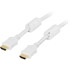 Deltaco HDMI High Speed with Ethernet 19-pin ha-ha 4K Ethernet 3D returljud vit 0,5m Deltaco HDMI High Speed with Ethernet 19-pin ha-ha 4K Ethernet 3D returljud vit 0,5m