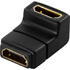DeLOCK HDMI-adapter, 19-pin ho till ho, vinklad, guldpläterade kontakter DeLOCK HDMI-adapter, 19-pin ho till ho, vinklad, guldpläterade kontakter