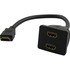 Deltaco HDMI-adapter, 1xHDMI ho till 2xHDMI ho, 19-pin Deltaco HDMI-adapter, 1xHDMI ho till 2xHDMI ho, 19-pin