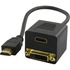 Deltaco, HDMI-adapter, 1xHDMI ha till 1xDVI-D ho 1xHDMI ho, 19-pin Deltaco, HDMI-adapter, 1xHDMI ha till 1xDVI-D ho 1xHDMI ho, 19-pin