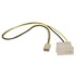 Deltaco, Adapterkabel 4-pins till 3-pins kontakt, 30cm Deltaco, Adapterkabel 4-pins till 3-pins kontakt, 30cm