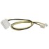 Deltaco, Adapterkabel 4-pins till 3-pins 2-pins kontak Deltaco, Adapterkabel 4-pins till 3-pins 2-pins kontak