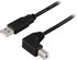 Deltaco USB 2.0 kabel Typ A hane - Vinklad Typ B hane 2 m, svart Deltaco USB 2.0 kabel Typ A hane - Vinklad Typ B hane 2 m, svart