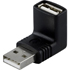 Deltaco adapter, USB A ha - A ho, vinklad Deltaco adapter, USB A ha - A ho, vinklad