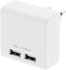 Deltaco Väggladdare, 230V till 5V USB, 2,1A, 2xUSB-portar, vit Deltaco Väggladdare, 230V till 5V USB, 2,1A, 2xUSB-portar, vit