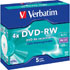 Verbatim DVDRW 4x 5pack Matt Silver Jewel Case Verbatim DVDRW 4x 5pack Matt Silver Jewel Case