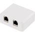 Deltaco Vägguttag, utanpåliggande, FTP, 2xRJ45, Cat6 Deltaco Vägguttag, utanpåliggande, FTP, 2xRJ45, Cat6