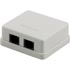 Deltaco Vägguttag, utanpåliggande UTP, 2xRJ45, Cat5e Deltaco Vägguttag, utanpåliggande UTP, 2xRJ45, Cat5e