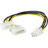 Deltaco, Adapterkabel 2x4-pin till 6-pin PCI-Express, 25cm Deltaco, Adapterkabel 2x4-pin till 6-pin PCI-Express, 25cm
