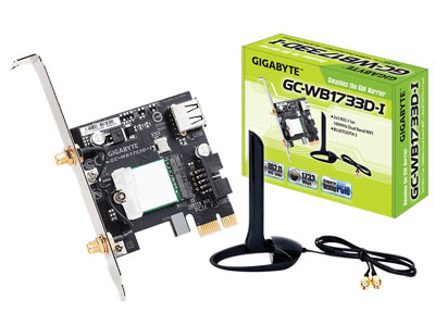 Gigabyte GC-WB1733D-I Trådlöst PCI-E kort med extern antenn