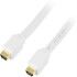 Deltaco platt HDMI-kabel, HDMI High Speed with Ethernet, 1080p i 60Hz, 10m, HDMI Type A ha-ha, guldpläterad, vit Deltaco platt HDMI-kabel, HDMI High Speed with Ethernet, 1080p i 60Hz, 10m, HDMI Type A ha-ha, guldpläterad, vit