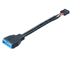 Akasa intern kabel från USB 3.0 till USB 2.0, IDC20 19-pin ha - IDC10 9-pin ho, 0,1m, svart Akasa intern kabel från USB 3.0 till USB 2.0, IDC20 19-pin ha - IDC10 9-pin ho, 0,1m, svart