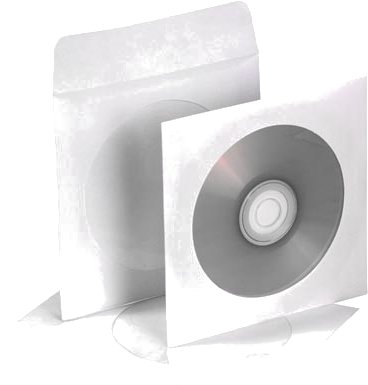 Pappersficka för CD-skivor, 50-pack