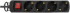 Deltaco grenuttag med strömbrytare och 4xCEE 7/4 uttag, 1xCEE 7/7 anslutning, 1,5m kabel, svart