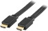 Deltaco HDMI-kabel Flat Svart Guldpläterade kontakter v1.4 1.5m