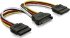 Deltaco, Y-strömadapter för 15-pin SATA-ström, för 2 hårddiskar, 10 cm Deltaco, Y-strömadapter för 15-pin SATA-ström, för 2 hårddiskar, 10 cm