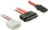 DeLOCK Micro SATA adapterkabel, SATA och ström till Micro SATA ho (772-pin), 0,3m
