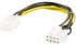 Deltaco, Adapterkabel, 6-pin PCI-Express till 8-pin PCI-Express, 10 cm Deltaco, Adapterkabel, 6-pin PCI-Express till 8-pin PCI-Express, 10 cm