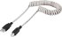 Deltaco, USB 2.0 kabel Typ A hane - Typ B hane 2m, spiral Deltaco, USB 2.0 kabel Typ A hane - Typ B hane 2m, spiral