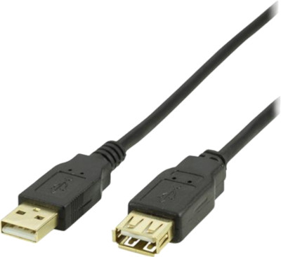 Deltaco, USB 2.0 kabel Typ A hane - Typ A hona 2m