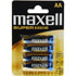 Maxell batterier, AA (LR06), Super Alkaline, 1,5 V, 4-pack