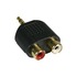 Deltaco, Multimedia-adapter, 2xRCA ho till 3,5mm ha, guldpläpterad Deltaco, Multimedia-adapter, 2xRCA ho till 3,5mm ha, guldpläpterad