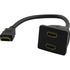 Deltaco HDMI-adapter, 1xHDMI ho till 2xHDMI ho, 19-pin