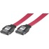 Deltaco, SATA-kabel, lås-clips, rak-rak, 0,5m